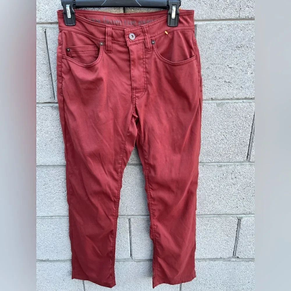 Prana Pants Womens size 28x32 brick red
